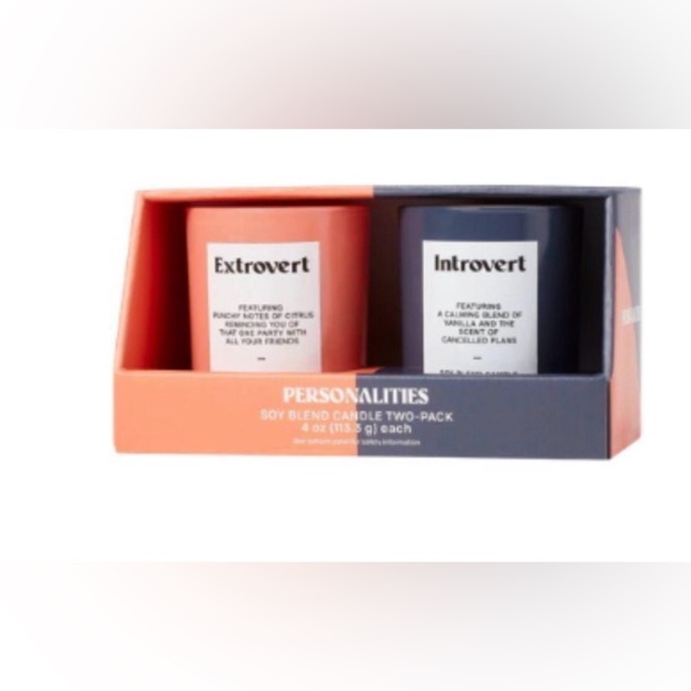 Personalities Extrovert & Introvert Candle Duo - Orange & Black